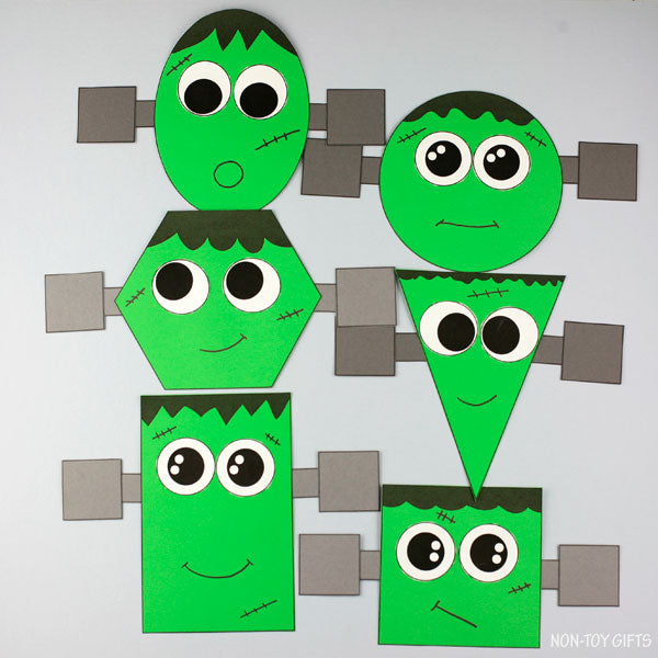 Shape Halloween Frankenstein Craft