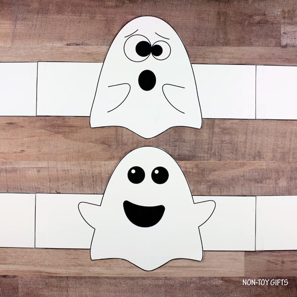 Halloween Ghost Paper Hats