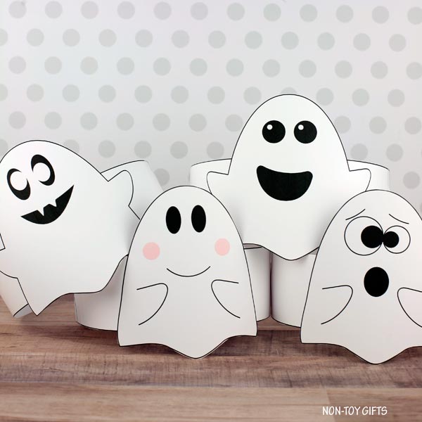 Halloween Ghost Paper Hats