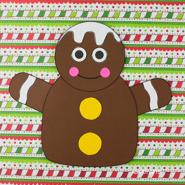 Easy Gingerbread Man Craft Printable — festive Christmas craft for kids to color, cut, and glue. Perfect for classroom Christmas art, bulletin boards, or family craft time.