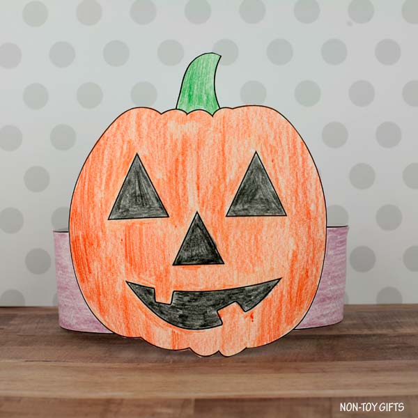 Halloween Pumpkin Paper Hat