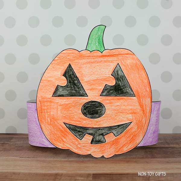 Halloween Pumpkin Paper Hat