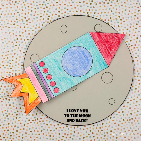 I Love You to the Moon and Back - Card for Mom or Dad