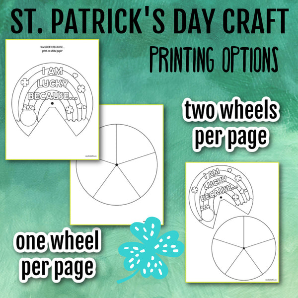 I Am Lucky Because Craft Printable – St. Patrick’s Day Writing Activit ...