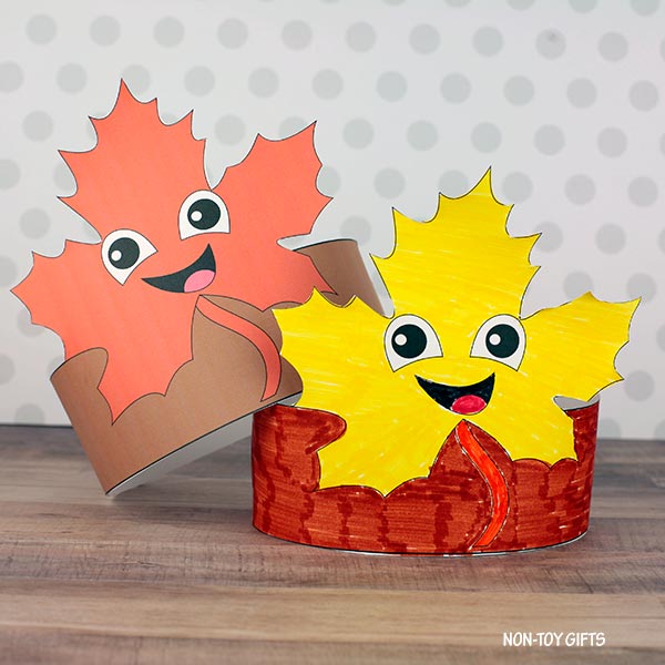 9 Fall Paper Hats - Coloring Crowns