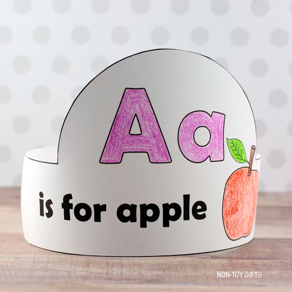 Letter A Coloring Crown