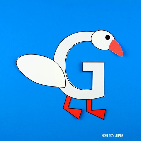 Letter G Craft - G is for Goose- Uppercase Letter G