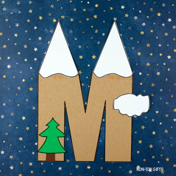 Letter M Craft - M is for Mountain - Uppercase Letter M