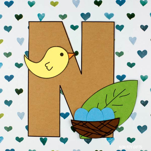 Letter N Craft - N is for Nest- Uppercase Letter N