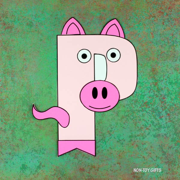 Letter P Craft - P is for Pig- Uppercase Letter P