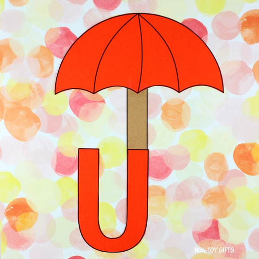 Letter U Craft - U is for Umbrella- Uppercase Letter U