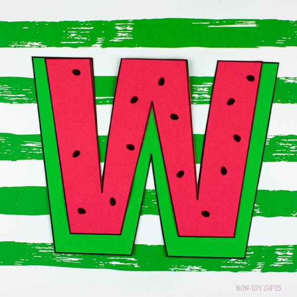 Letter W Craft - W is for Watermelon - Uppercase Letter W