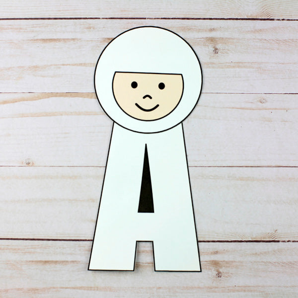 Letter A Craft - A is for Astronaut - Uppercase Letter A