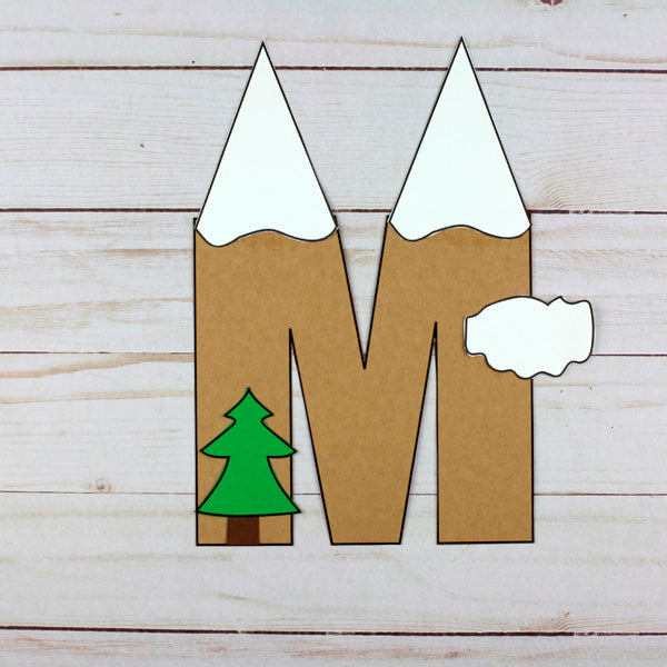 Letter M Craft - M is for Mountain - Uppercase Letter M