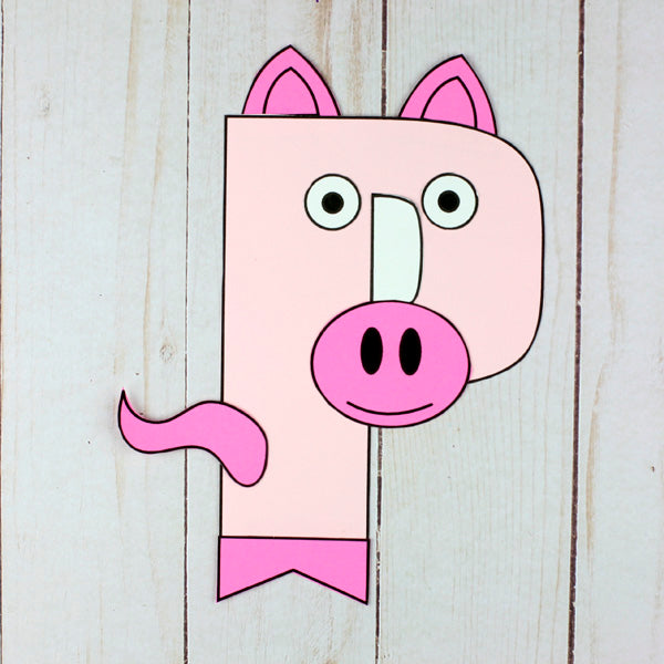 Letter P Craft - P is for Pig- Uppercase Letter P