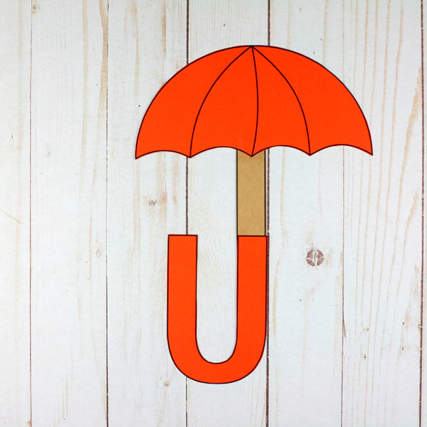 Letter U Craft - U is for Umbrella- Uppercase Letter U