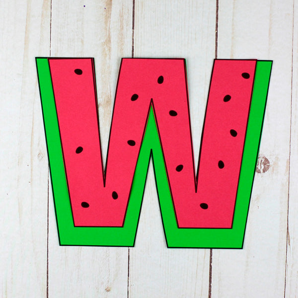 Letter W Craft - W is for Watermelon - Uppercase Letter W