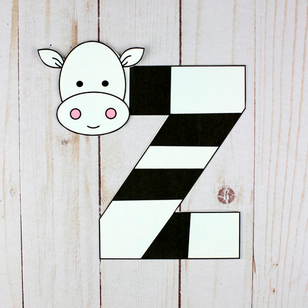 Letter Z Craft - Z is for Zebra - Uppercase Letter Z