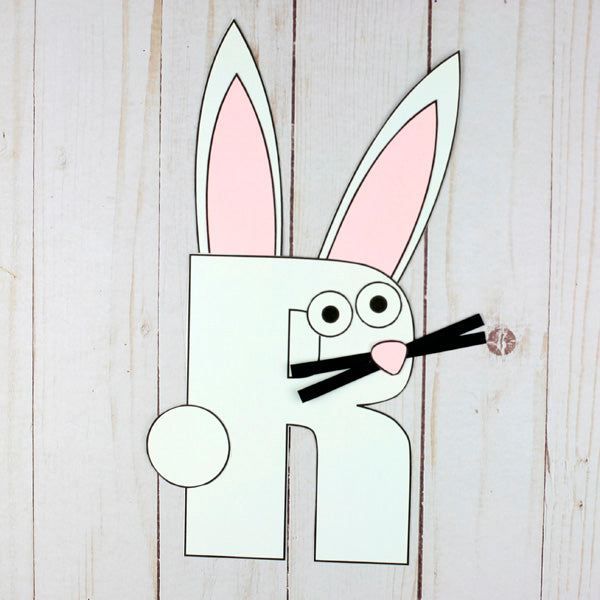 Letter R Craft - R is for Rabbit- Uppercase Letter R – Non-Toy Gifts