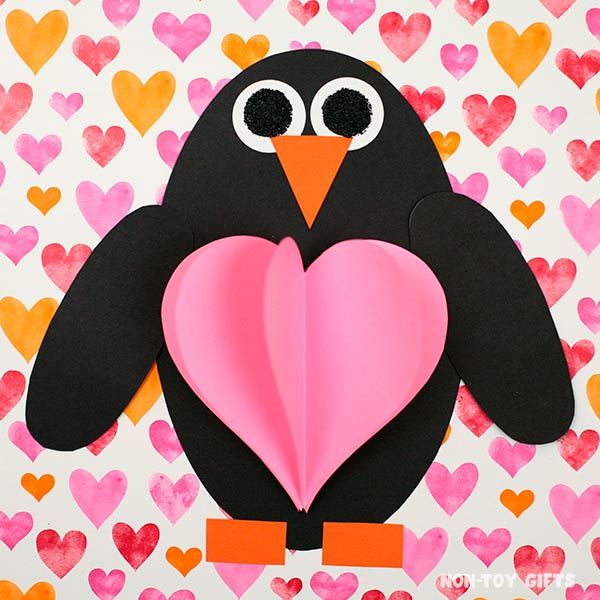 Shape Penguin with 3D Heart