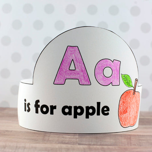 Letter A Coloring Crown