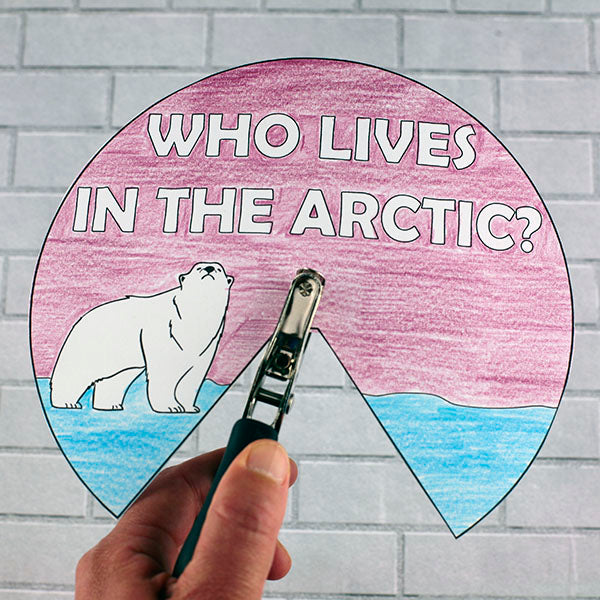 Who Lives in the Arctic? - Coloring Spinner Craft