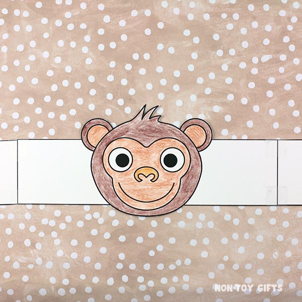 Monkey Headband - Animal Paper Hat