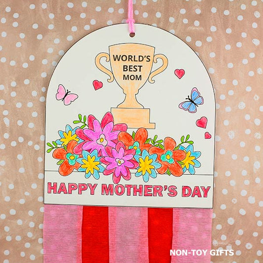 Mother's Day coloring craft printable for kids