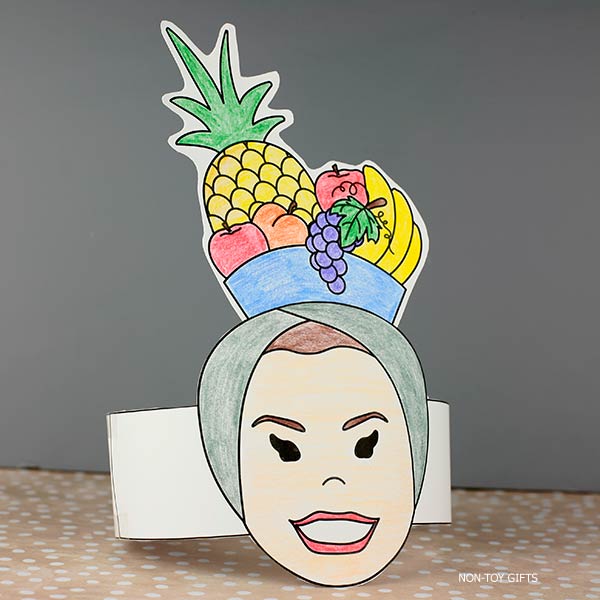 Hispanic Heritage Month classroom activity – Carmen Miranda hat template