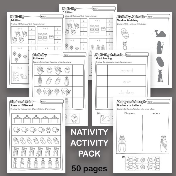 Preschool Nativity Activity Pack