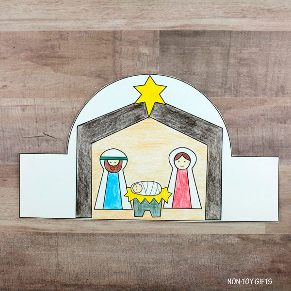 Nativity Coloring Paper Hat