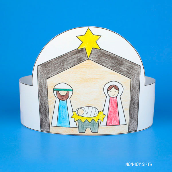 Nativity Coloring Paper Hat – Non-Toy Gifts