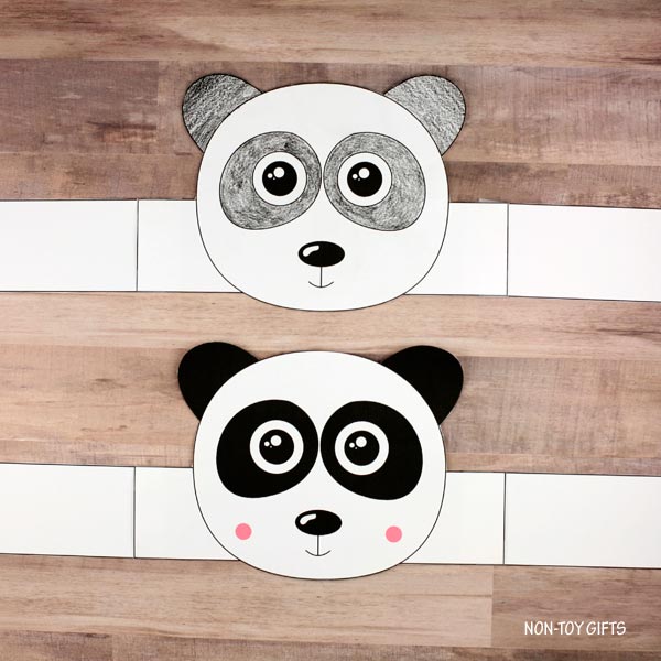 Panda Paper Hat- Zoo Animal Coloring Crown