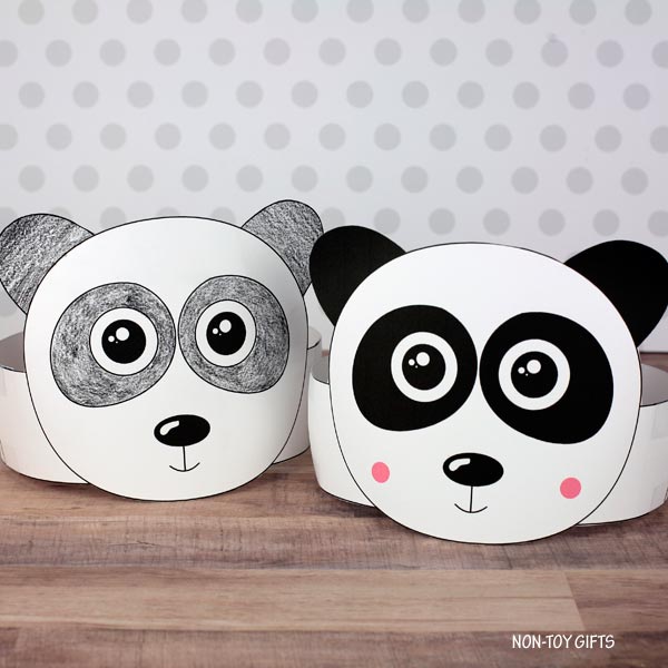 Panda Paper Hat- Zoo Animal Coloring Crown