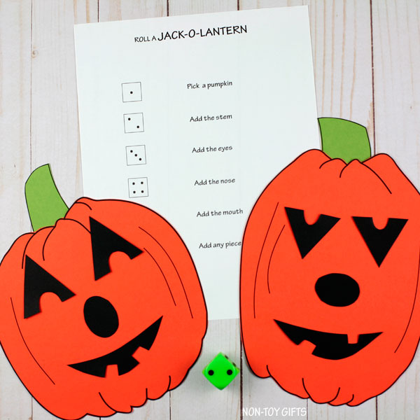Roll A Jack-O-Lantern Craft and Game
