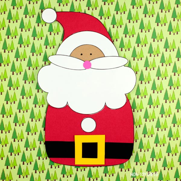 Printable Santa Craft for Kids — fun Christmas cut-and-paste activity for preschool and kindergarten. Easy holiday craft for classrooms, homeschool lessons, or family art time.