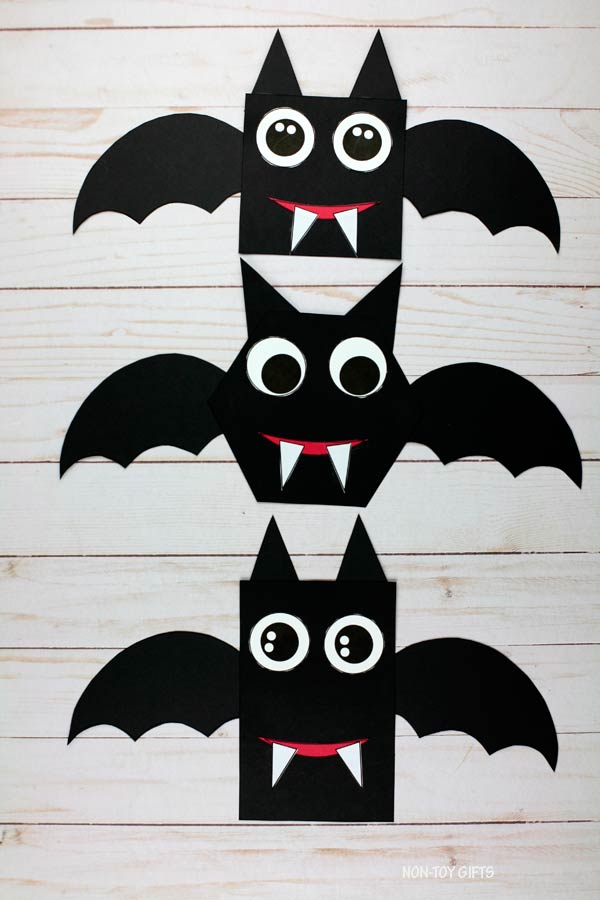 Shape Halloween  Bat Craft