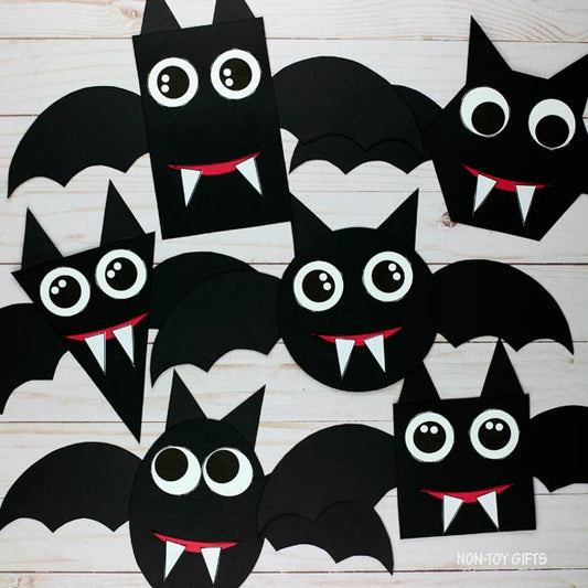 Shape Halloween  Bat Craft