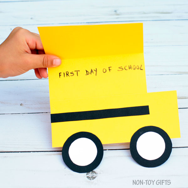 School Bus Shape Craft – Non-Toy Gifts