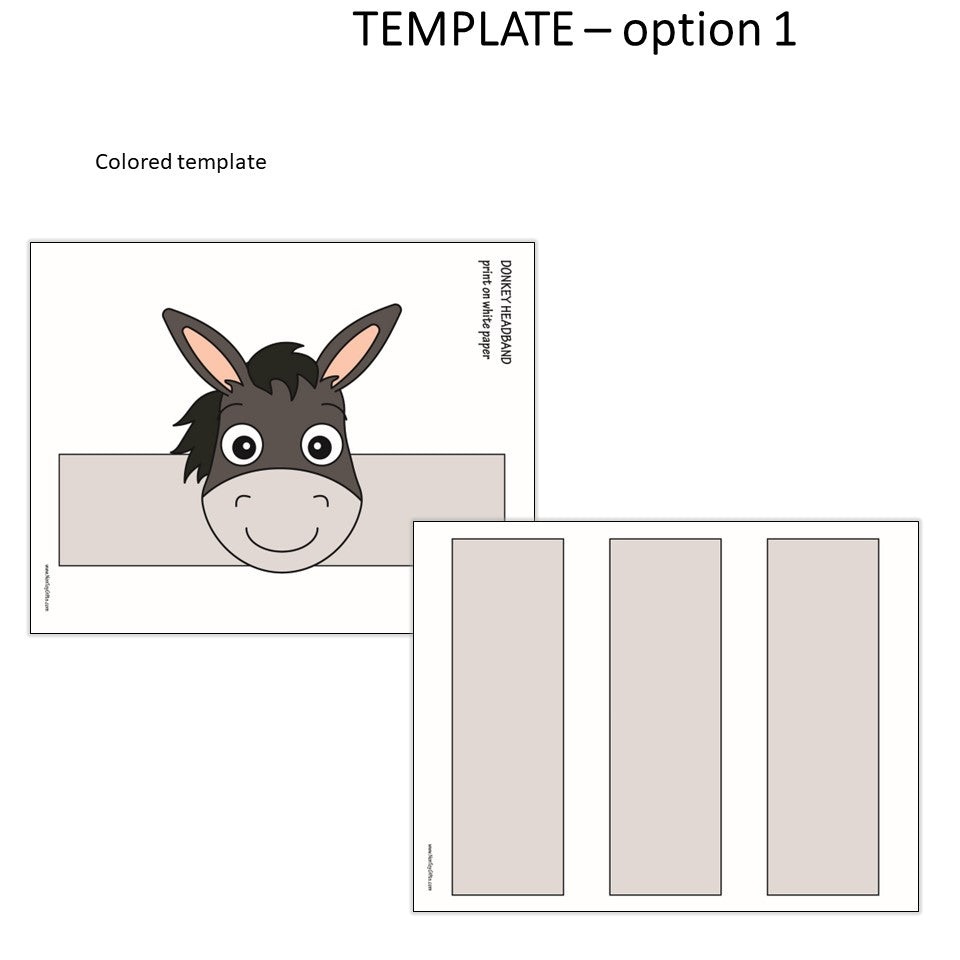 Donkey Paper Hat - Farm Animal Coloring Crown