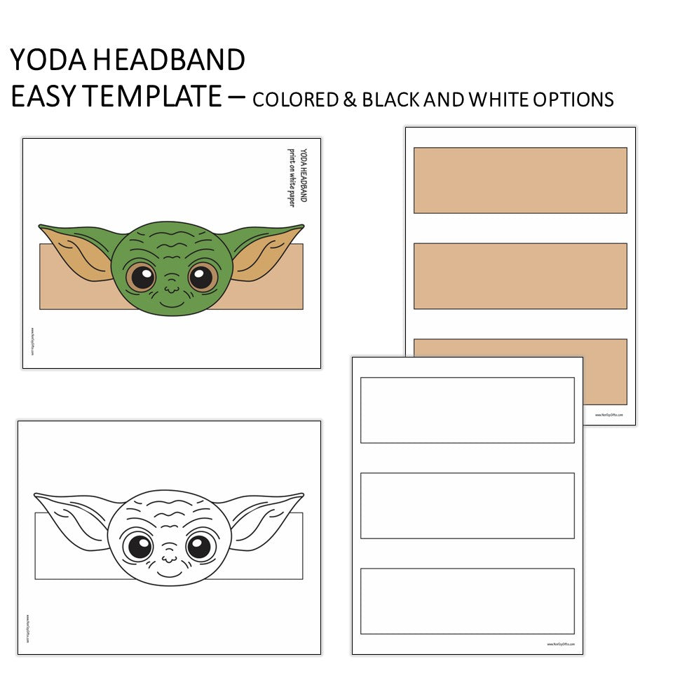 Yoda Headband - Star Wars Coloring Crown