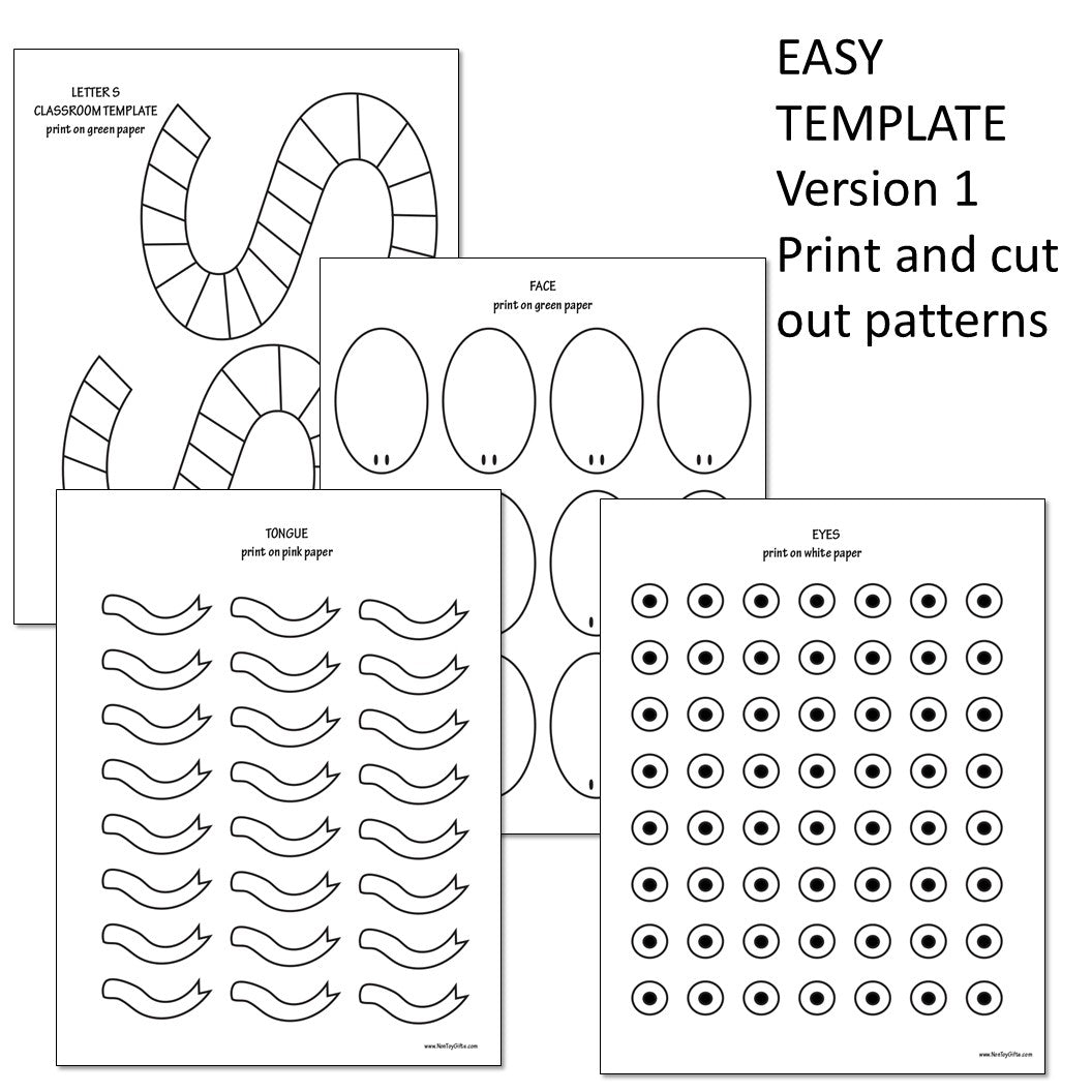 Letter S Craft - S is for Snake- Uppercase Letter S