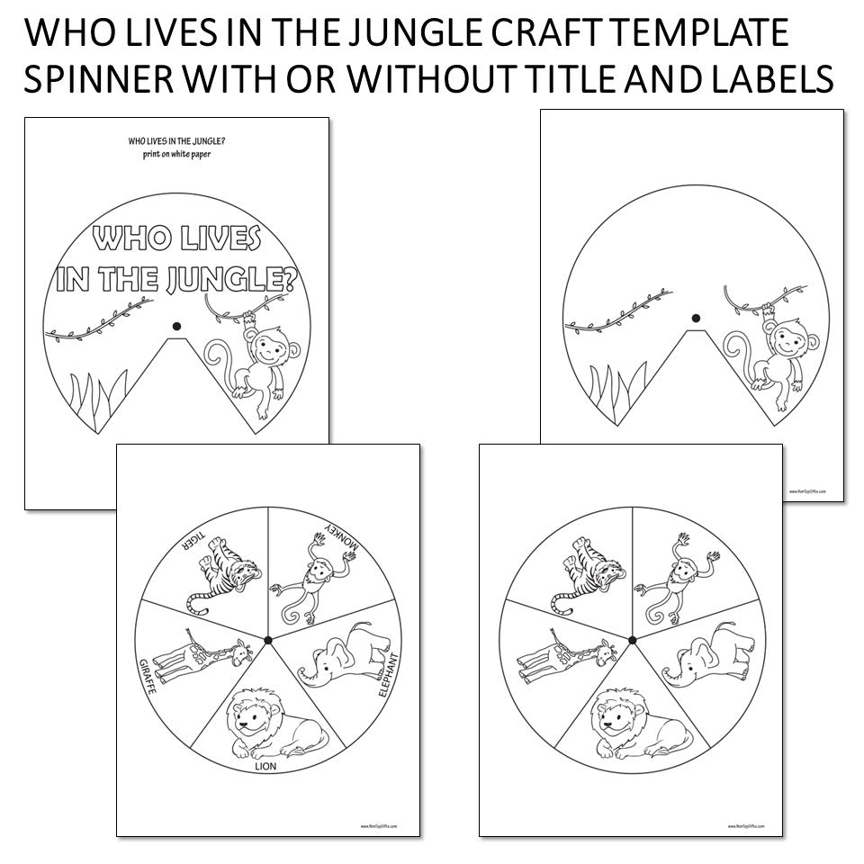 Jungle Animals Craft: Who Lives in the Jungle?