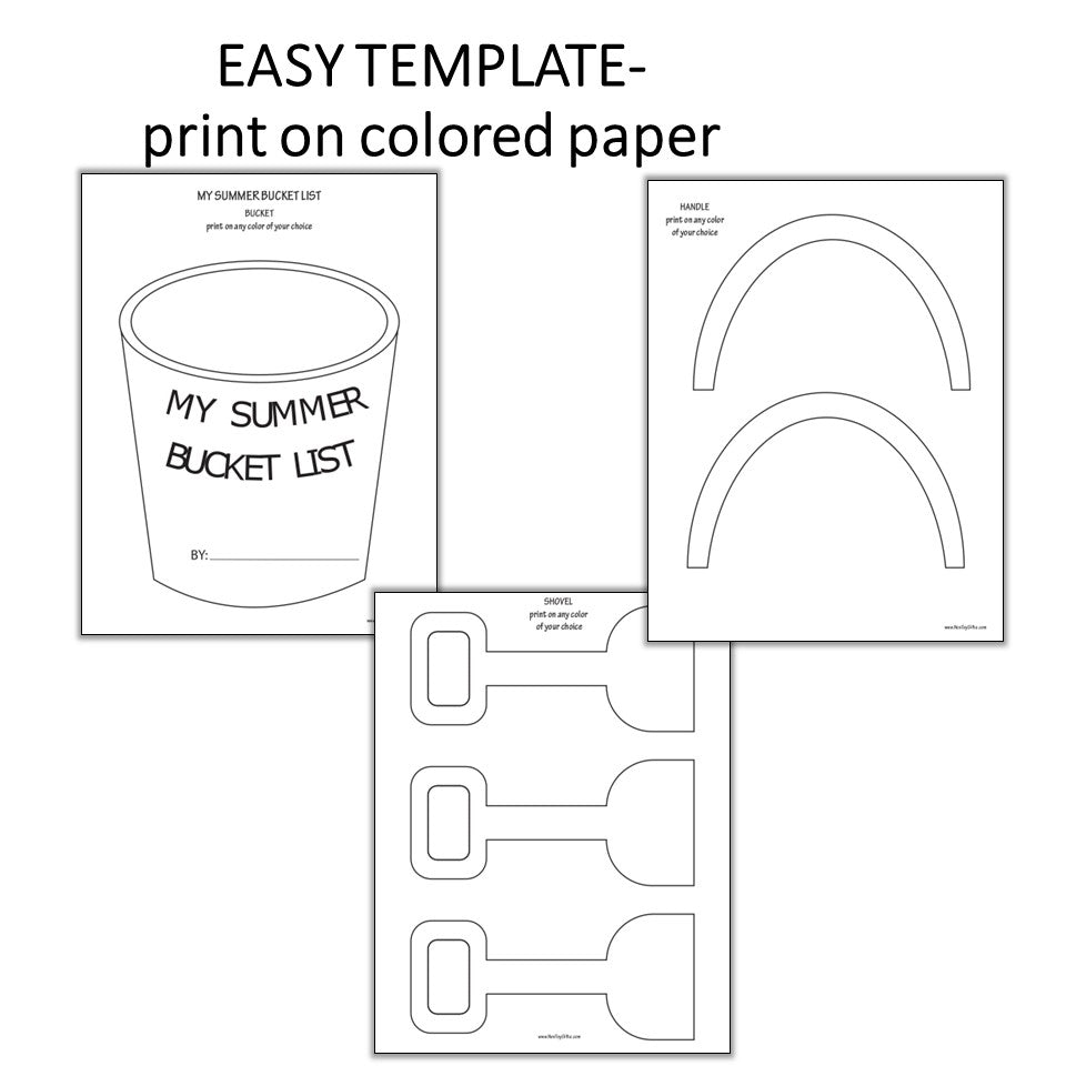 Summer Bucket List Craft Free Printable Summer Bucket List Craft Free Printable