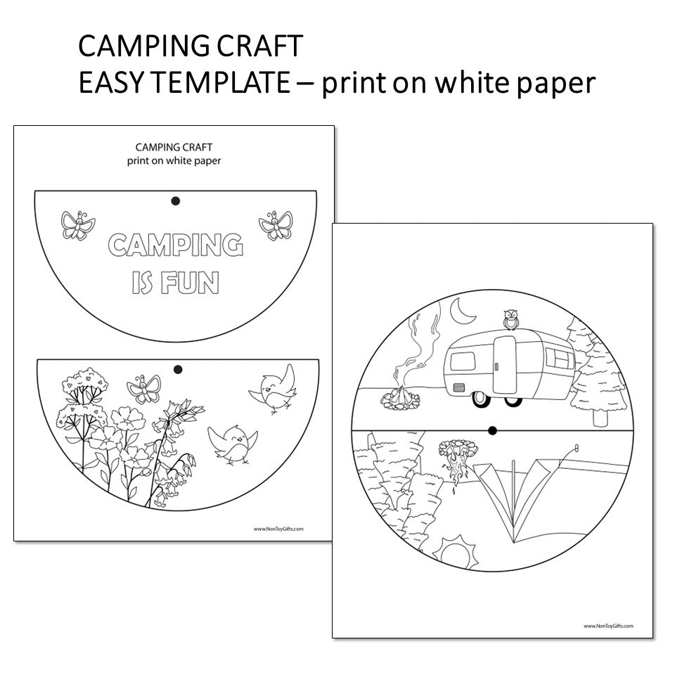 Camping Coloring Craft Printable