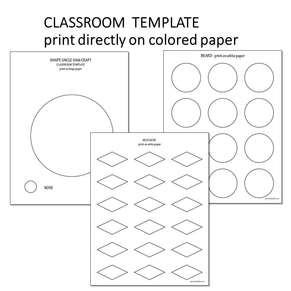 Shape Uncle Sam Craft - 4th of July Craft