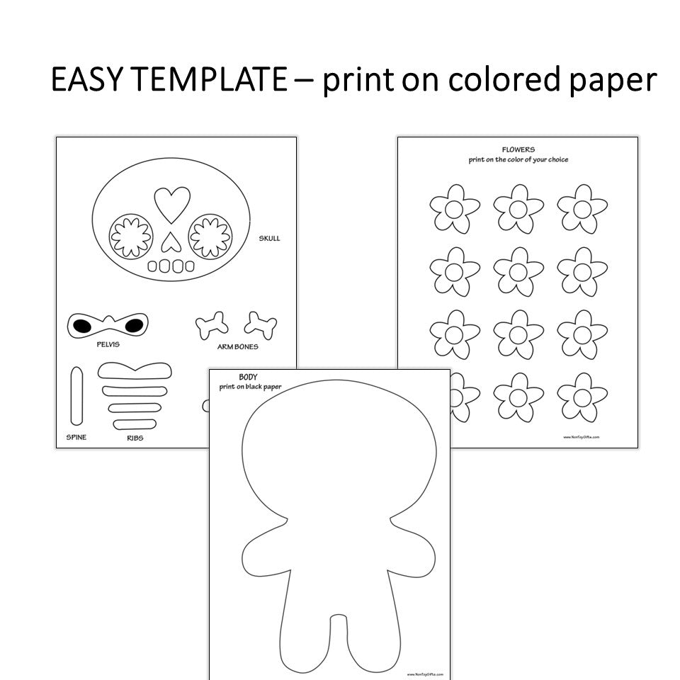 Day of the Dead Craft - Dia de los Muertos Skeleton Activity