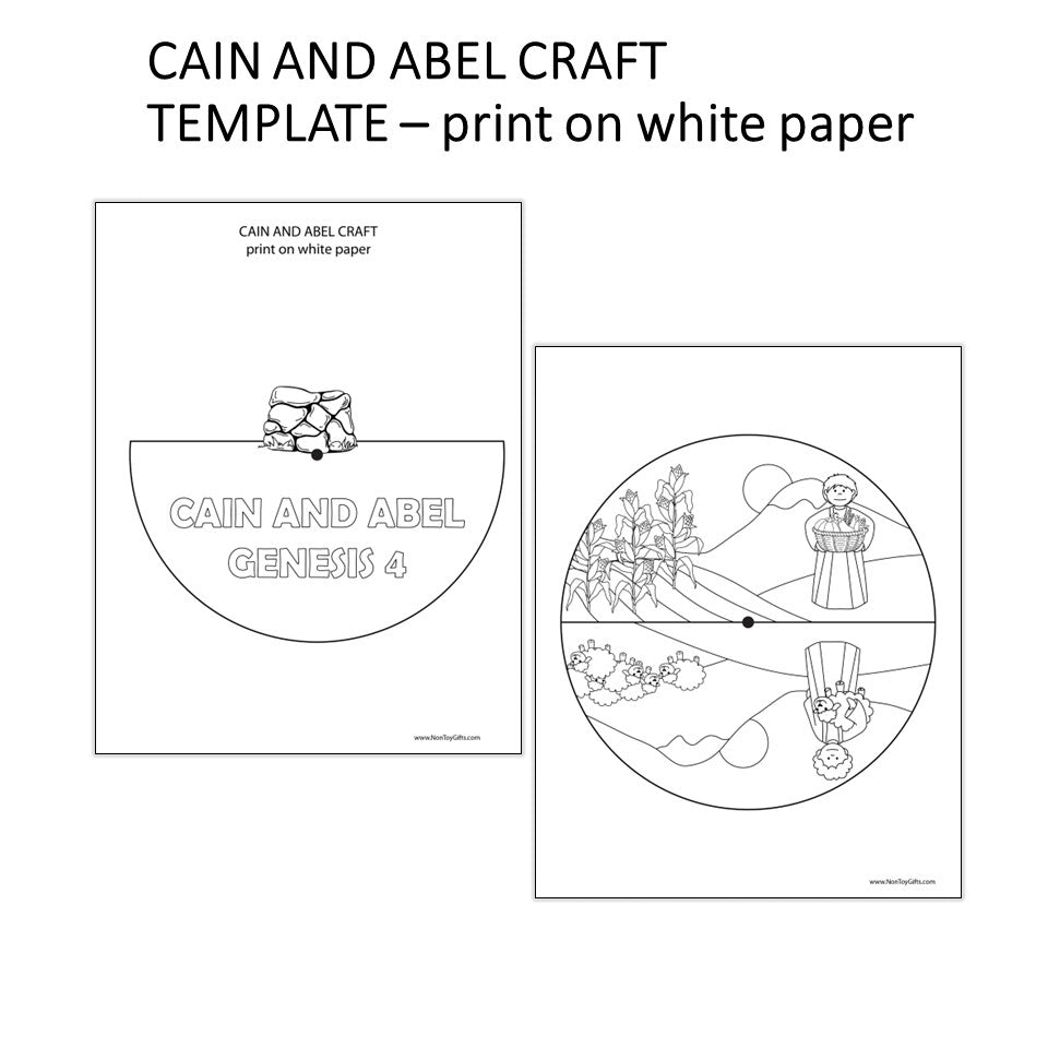 Cain and Abel Bible Story - Sunday School Craft - Coloring Activity