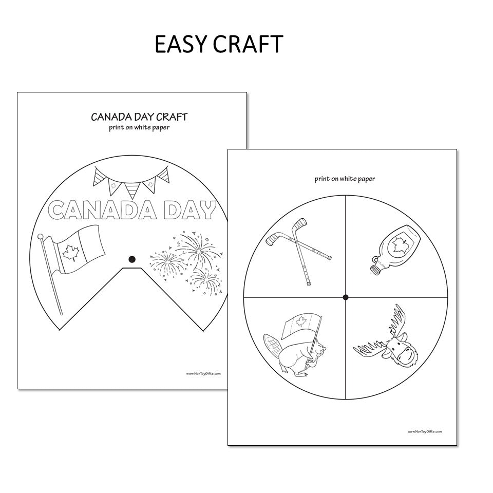 Canada Day Craft - Coloring Wheel