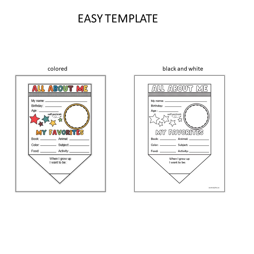 all-about-me-pencil-pennant-banner-non-toy-gifts for All About Me Pennant Free Printable All About Me Pencil Pennant Banner – Non-Toy Gifts for All About Me Pennant Free Printable